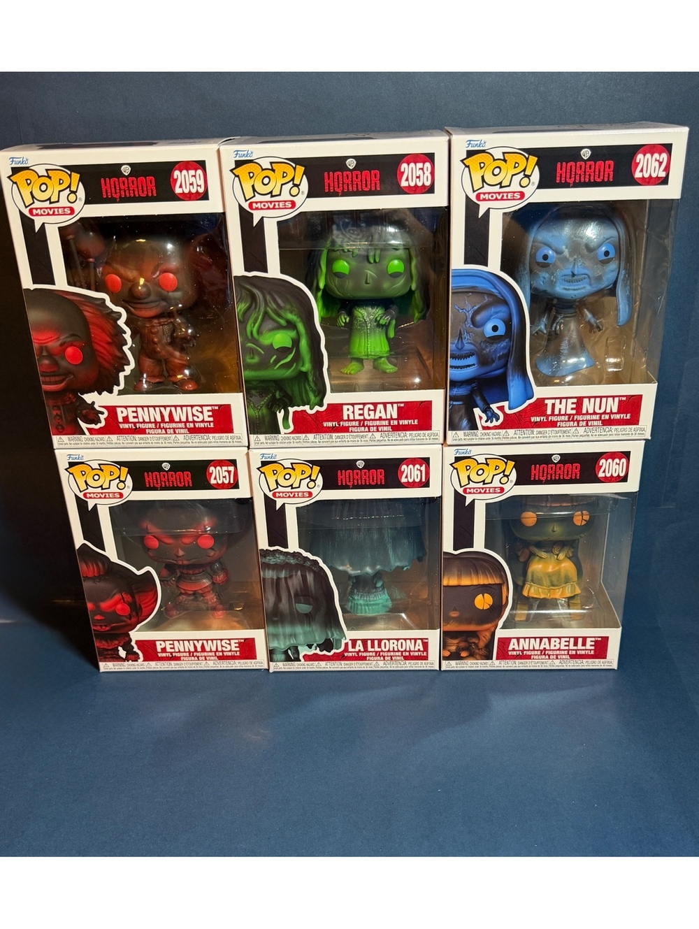 Funko Pop! WB Set/ 6 - Pennywise (2), Regan, Annabelle, La Llorona, The Nun